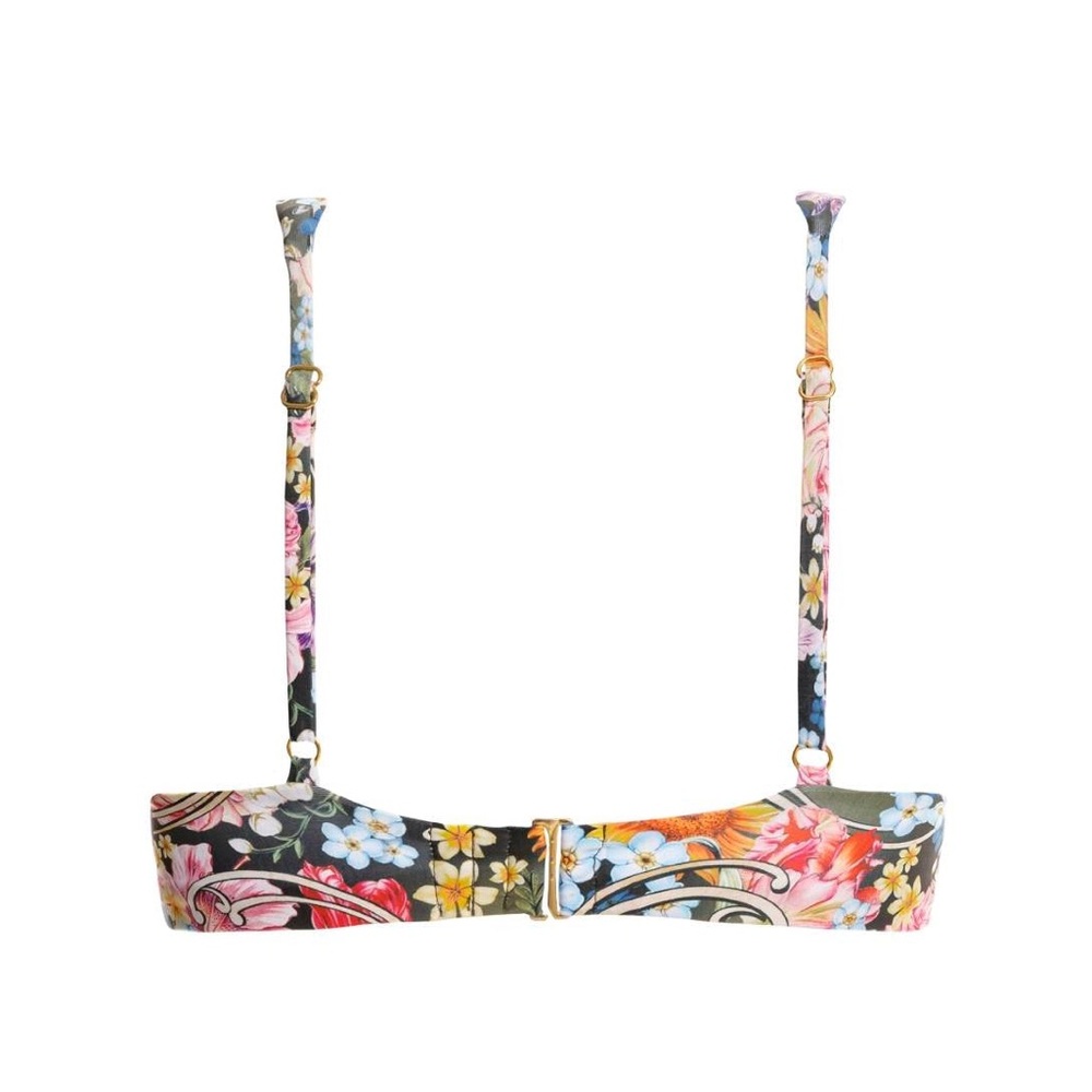NWT AGUA BENDITA Balena Dreamin Bikini Top In Pink Floral Multi Sz S - Picture 4 of 12